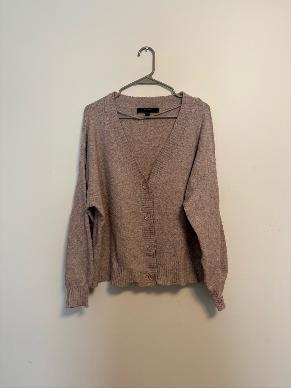 Cozy Blush V-Neck Button Front Women’s Cardigan Sweater